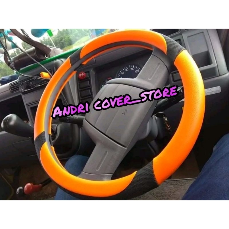 sarung stir mobil truk canter / cover jok mobil Mitsubishi canter / vareasi cover stir canter motif 