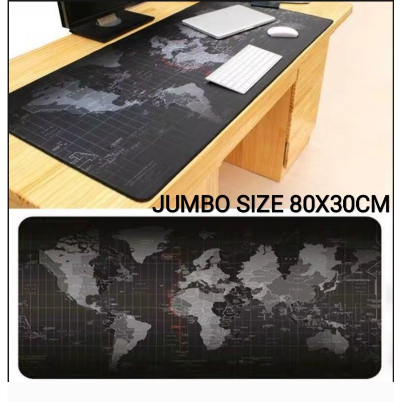 MousePad Jumbo Tatakan Mouse Komputer Peta Dunia Ukuran Besar