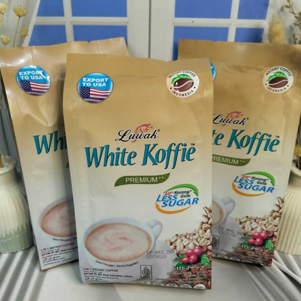 luwak white coffee less sugar