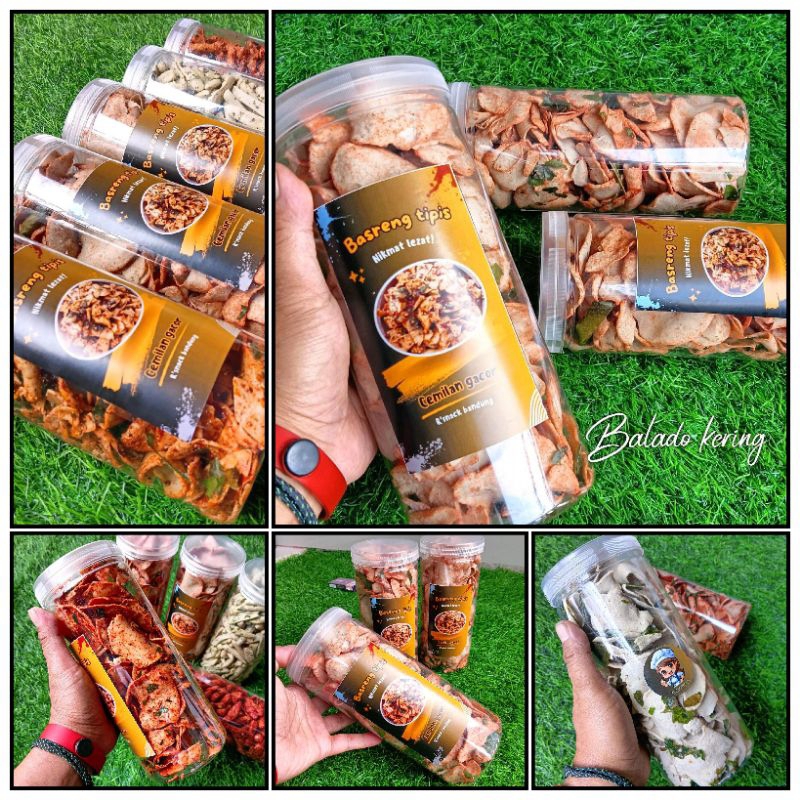 

cemilan keripik basreng tipis renyah toples 250gr