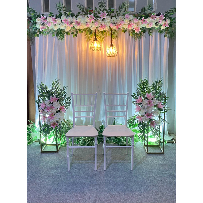 Sewa Backdrop Dekorasi (Paket Silver) Lamaran / Engagement / Aqiqah / Khitan / Tasyakuran