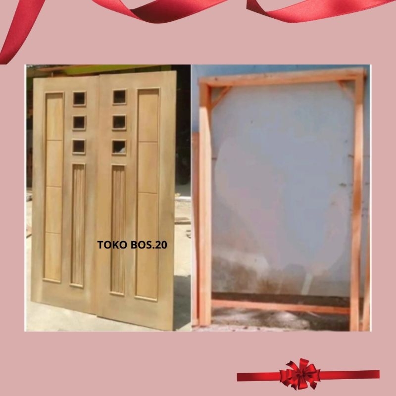 Puntu+Kusen Rumah Pintu Utama Model Kupu Kupu Pintu Minimalis Moderen