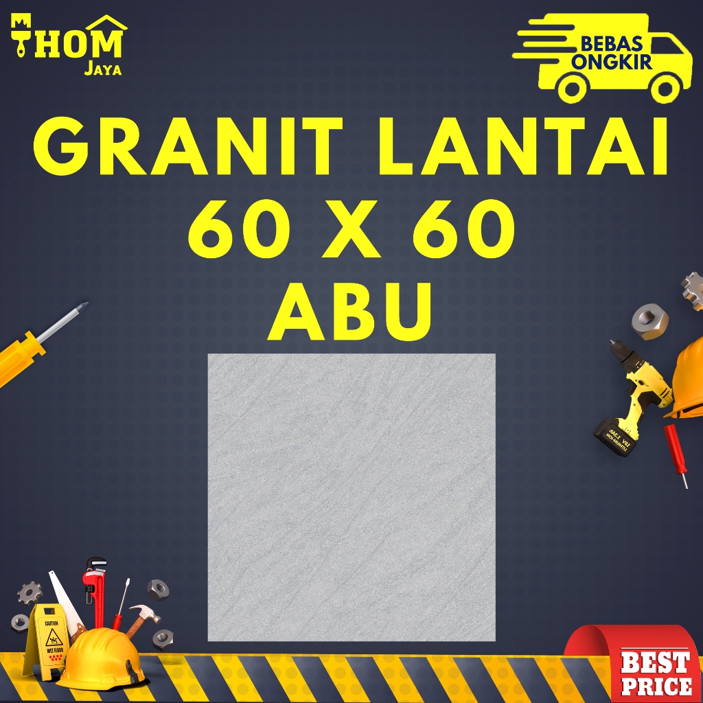 GRANIT LANTAI / UBIN LANTAI (ABU - ABU) - 60 X 60