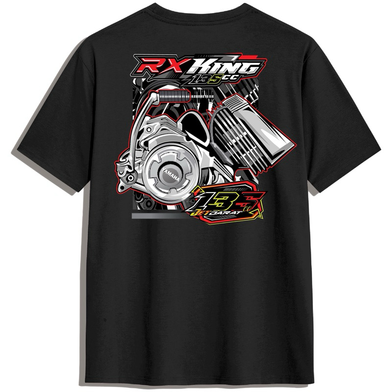 KAOS OTOMOTIF MESIN RX-KING 135cc LOGO MERAH PUTIH //KAOS MOTOR