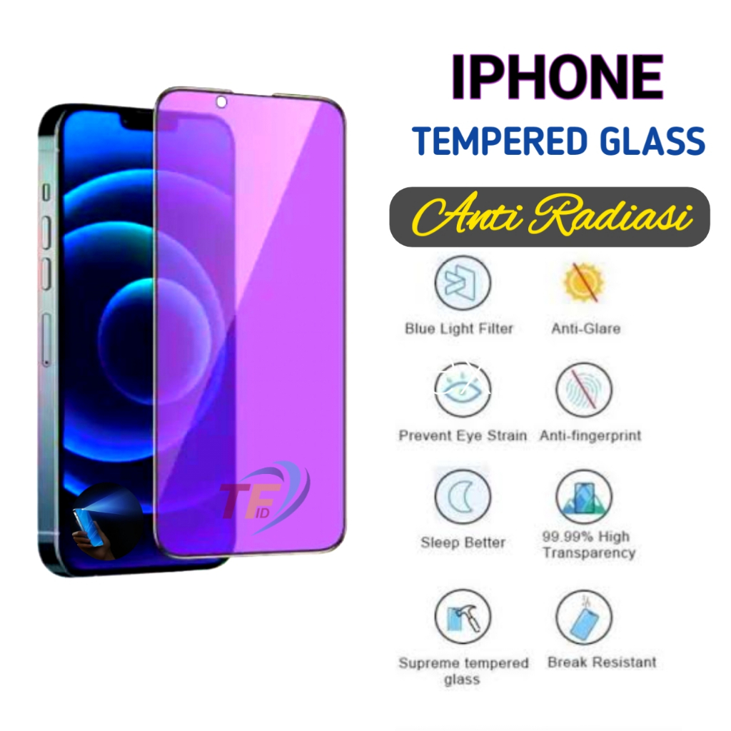 Tempered Glass anti blue light  iPhone 12 Mini 12 Pro 12 Pro Max 12 Max 13 Pro Max 13 Pro 13 13 Mini