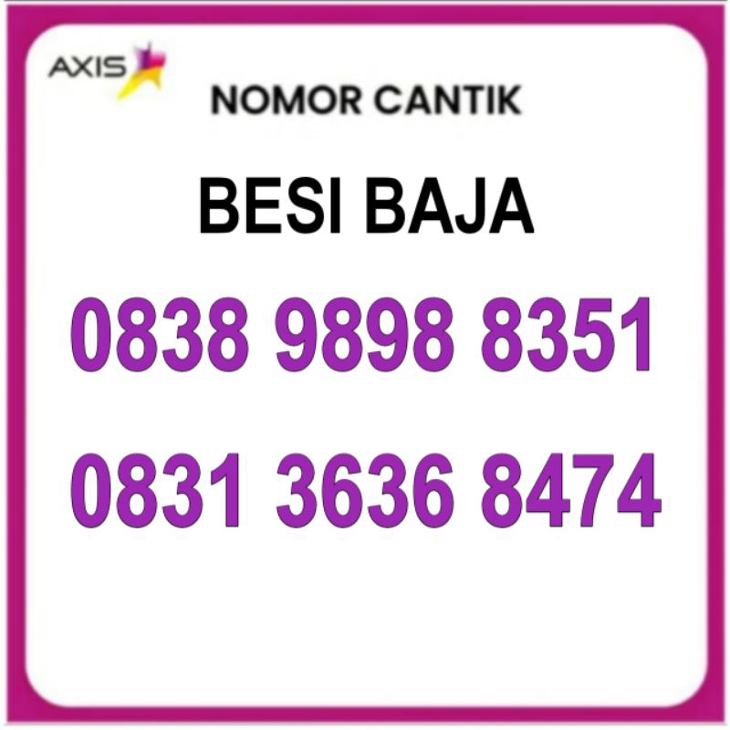 nomor cantik axis 8351 8474 cocok untuk usaha