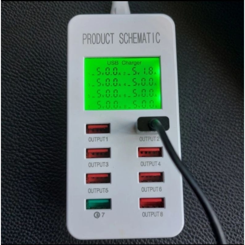 Smart USB Charger 8 Port Power with LCD Display For Handphone Tablets