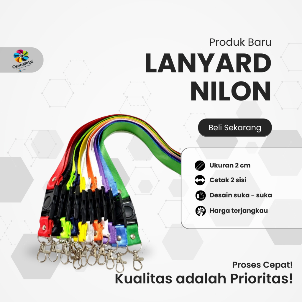 

Tali ID Card Nilon Polos/Gantungan Nametag Ukuran 2cm/1,5cm