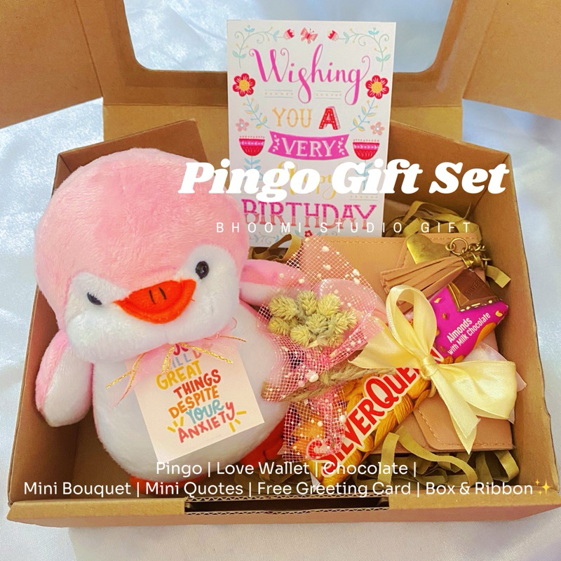 

Pingo Gift Set in Pink | Kado Ulang Tahun | Anniversary | Kotak Kado | Hampers Box | Kado Pacar | Gift Set | Snack Box