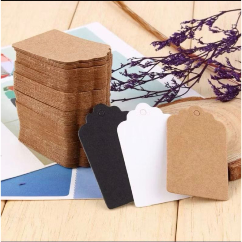 

HANGTAG BAJU COKLAT / HANGTAG PRODUK / HANGTAG POLOS/HANGTAG PUTIH.