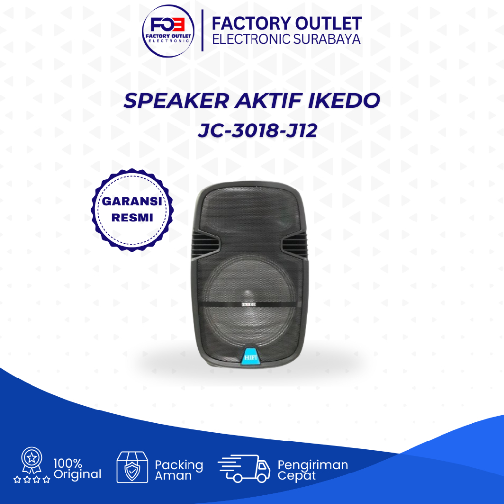 [ GARANSI RESMI ] SPEAKER AKTIF IKEDO BLUETOOTH PORTABLE JC-3018-J12