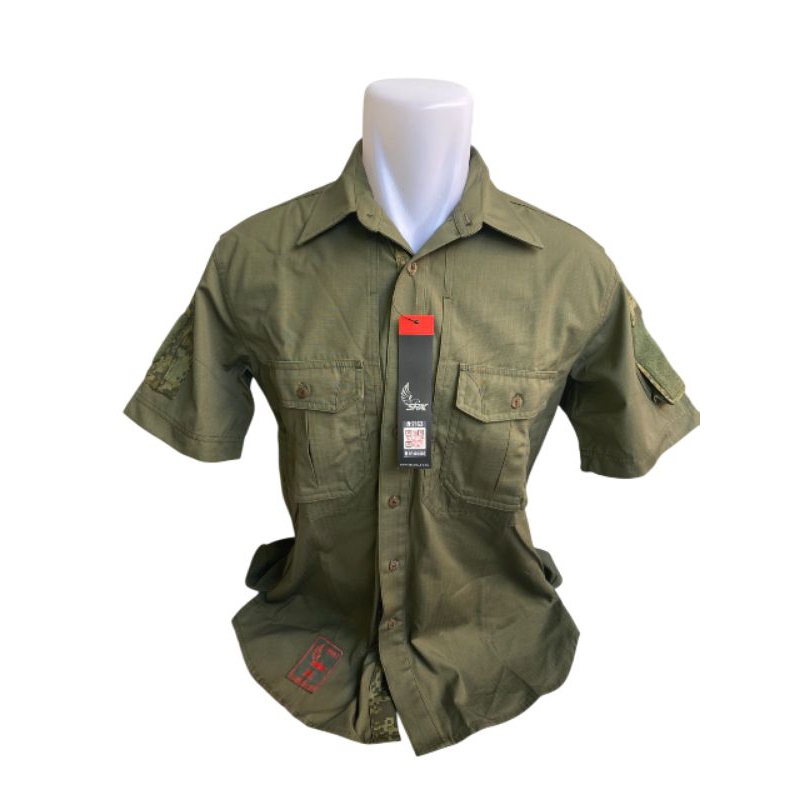 Kemeja PDL Hijau Army Motif Camo Digital Kroasia PT SRITEX XL (1)