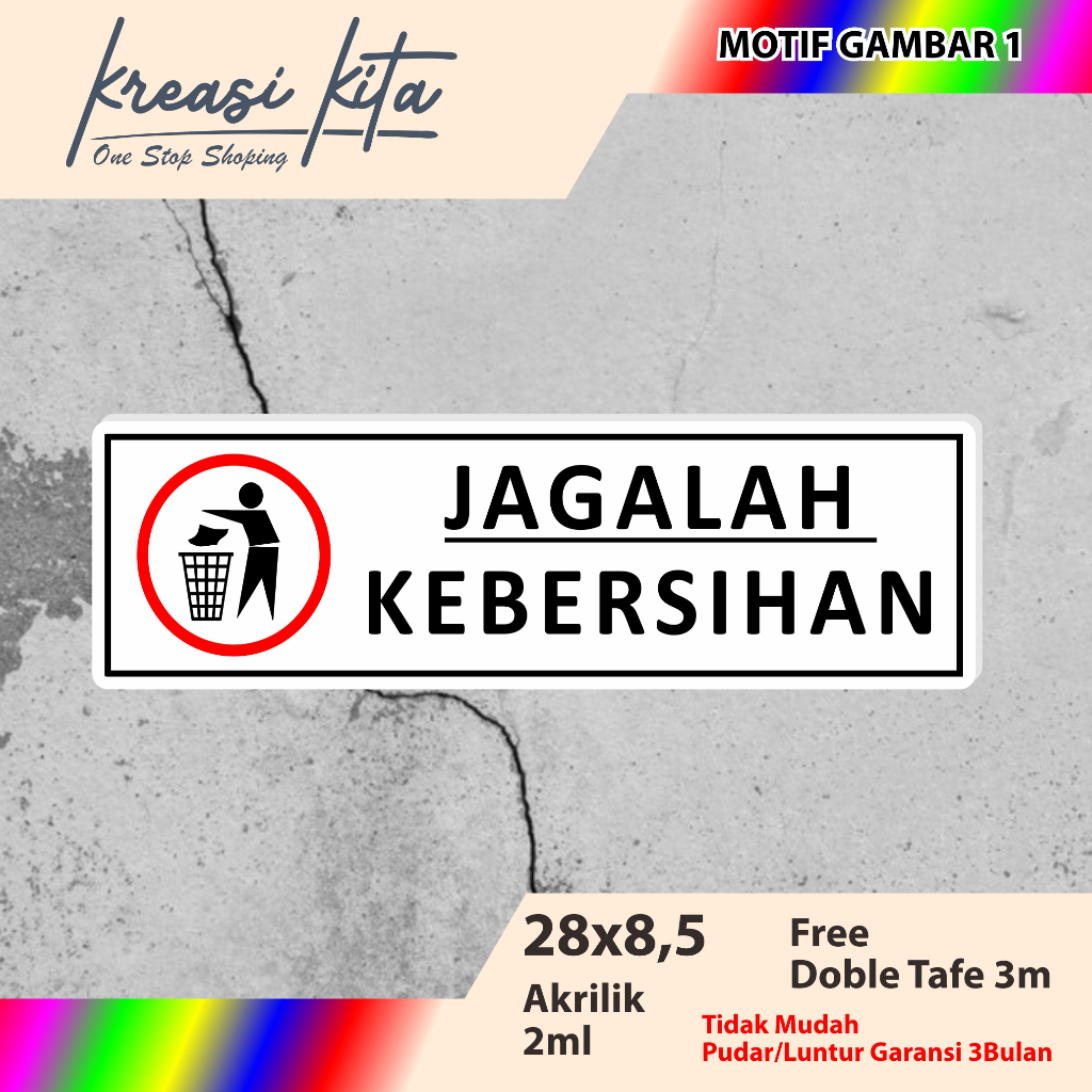 

AKRILIK JAGALAH KEBERIHAN TIPE 1 ACRILYC CUSTOM SIGNAGE