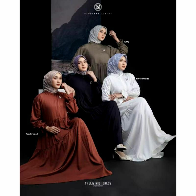 PROMO DRESS NADHEERA LUXURY CUCI GUDANG,  BUSUI FRIENDLY