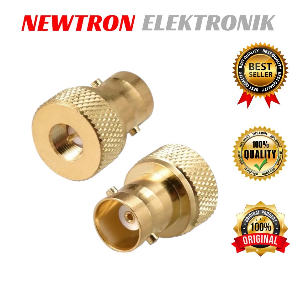 Konektor SMA Male To BNC Female Gold untuk Antena HT Weierwei VEV V8 Plus V8Plus Compatible Firstcom