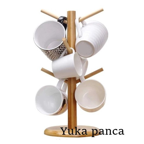 Rak Gelas / Rak gantung kayu / Rak kayu wadah tempat gelas