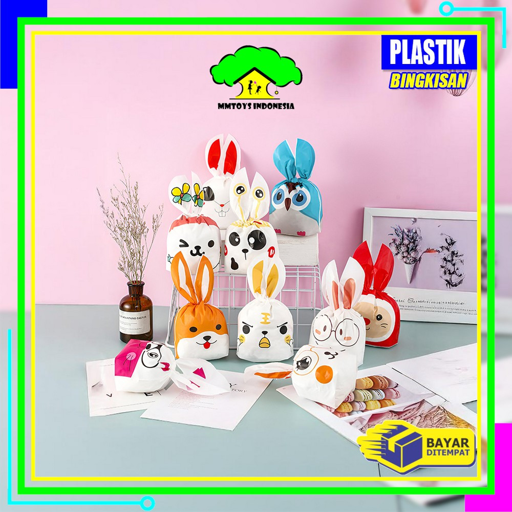 

MI-C1181 Plastik Goodie Bag Kecil Karakter Kelinci Lucu / Plastik Bingkisan Ultah Anak / Kantong Souvenir Snack Rabbit Plastic Bag