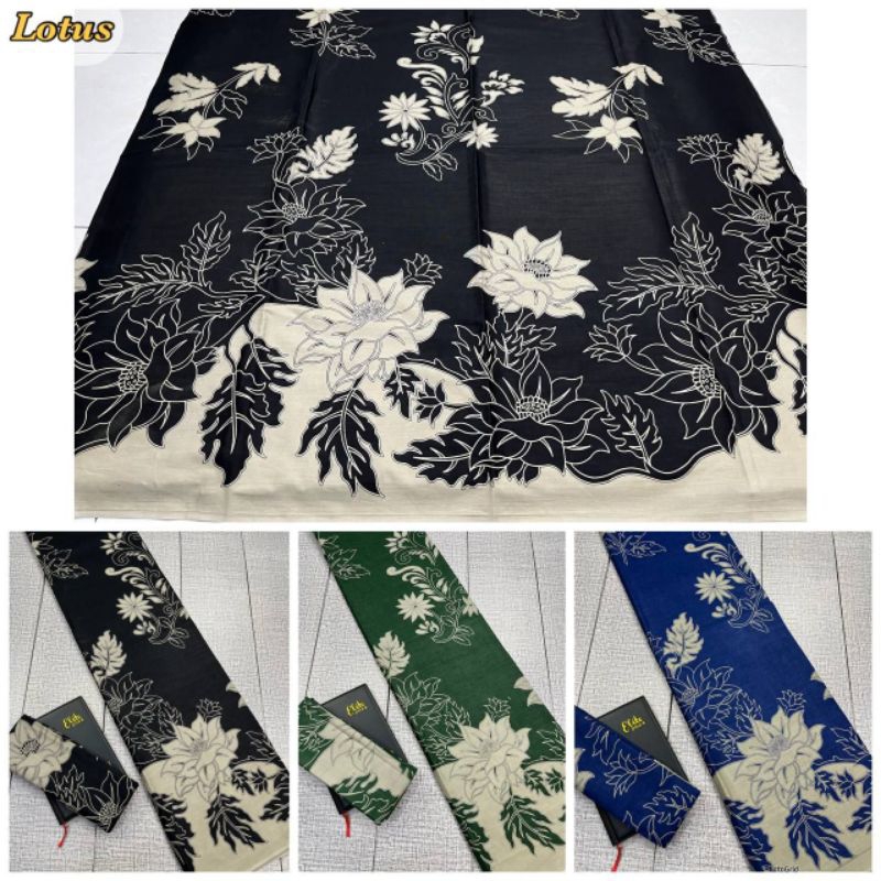hmt kain batik printing Motif bunga besar bahan seragam batik