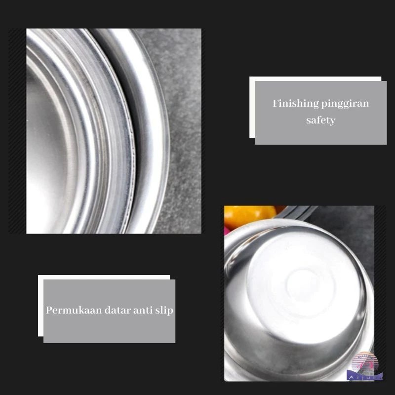 PROMO PROMO BASKOM STAINLESS SET MANGKOK BERTUTUP STAINLESS IMPOR MURAH PANCI WADAH SAJI PRAKTIS