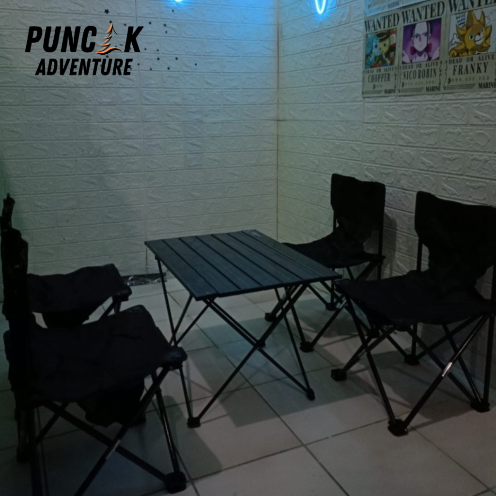 Meja Kursi Set Camping Outdoor - Meja Lipat Set Camping - Meja Camping - Kursi Set Camping - Kursi L