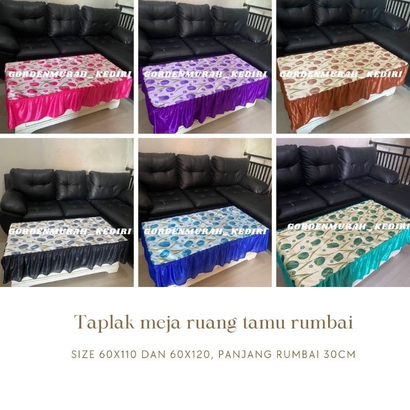 TAPLAK MEJA RUANG TAMU/TAPLAK MEJA RUMBAI/ TAPLAK MEJA KOTAK/TAPLAK MEJA MOTIF/TAPLAK MEJA BUNGA/TAP
