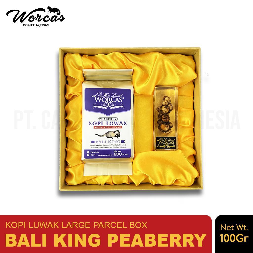 

WORCAS Kopi Luwak Liar Bali King Peaberry 100gr- Large Gift Box Acrylic