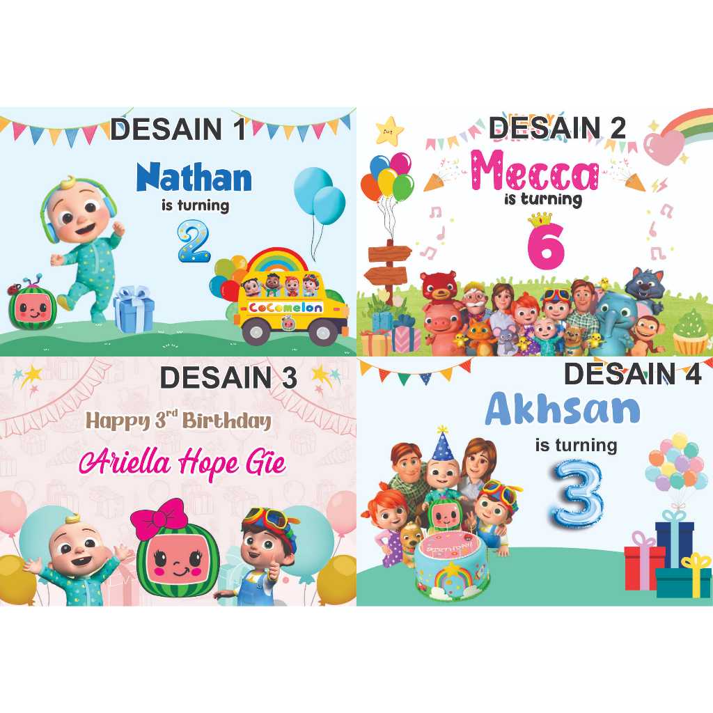 

STIKER LABEL GOODYBAG/BENTO MOTIF COCOMELON