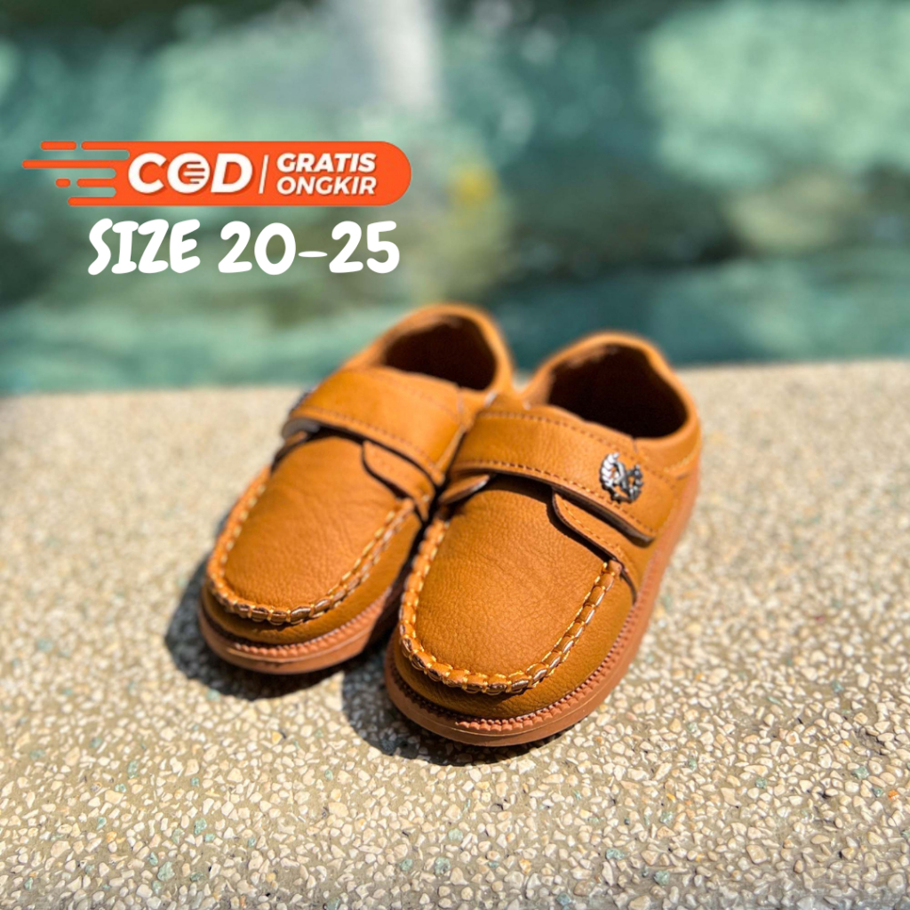 GLORYKIDZ SHB453 Sepatu Pantofel Anak Laki Laki 1 Tahun - 3 Tahun Sepatu Loafers Anak Cowok Slip On 