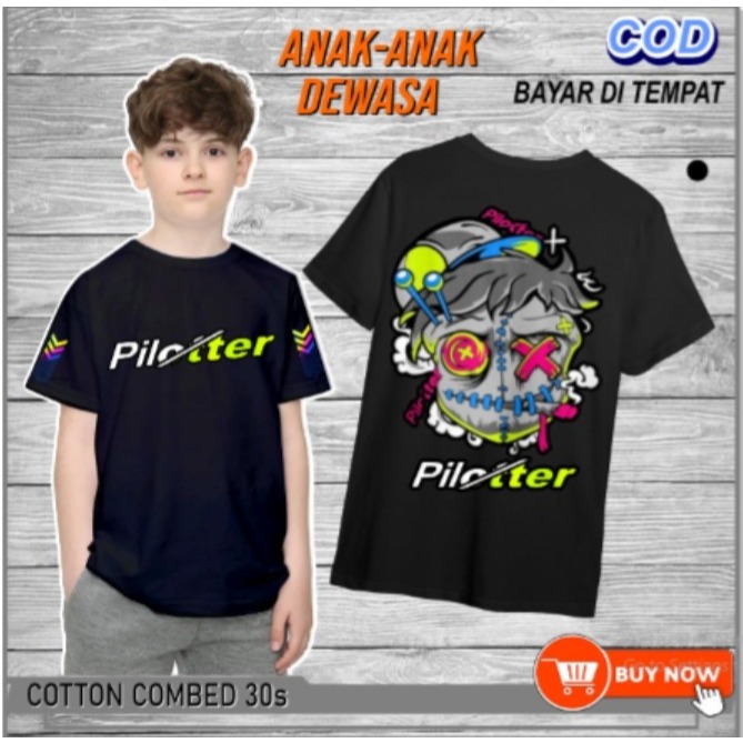 KAOS DISTRO  | KAOS PILOTTER ZOMBIE |PREMIUM HIGH QUALITY BEST SELLER| KAOS MURAH - KAOS TERLARIS
