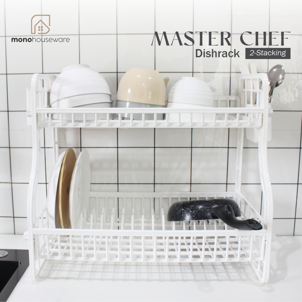 [ MONO ] MASTER CHEF DISHRACK 2 STACKING/ RAK SUSUN MASTER CHEF/ RAK DAPUR/ RAK AESTHETIC