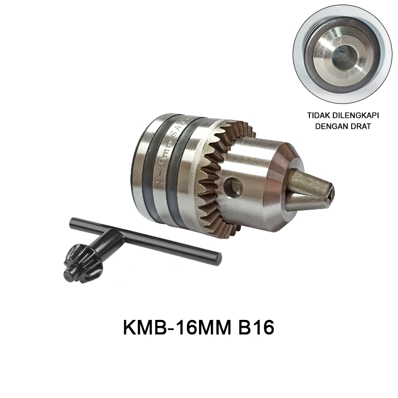 EELIC KMB Kepala Mesin Bor Drill Chuck Atau Chuck Keyless Pengganti Kepala Mesin Bor 16MMSL B16