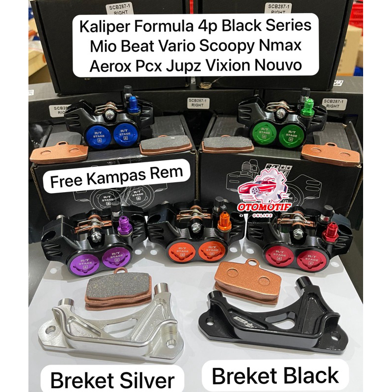 KALIPER FORMULA 4p RT STAGE PLUS BREKET MIO BEAT VARIO 125 150 NMAX SCOOPY VIXION JUPITER Z FIZR 260