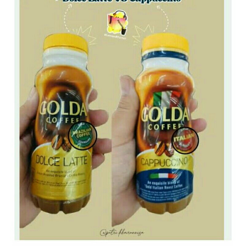 

GOLDA MINUMAN KOPI 1PAK ISI 12 BOTOL-RASA DOLCE LATTE & CAPUCINO