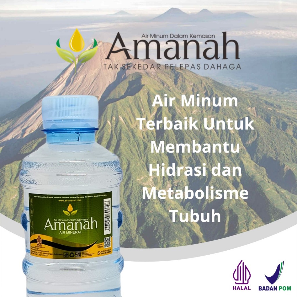 

AMANAH Air Mineral 330ml pH8+ Dan TDS < 10 Membantu Meringankan Kinerja Ginjal.