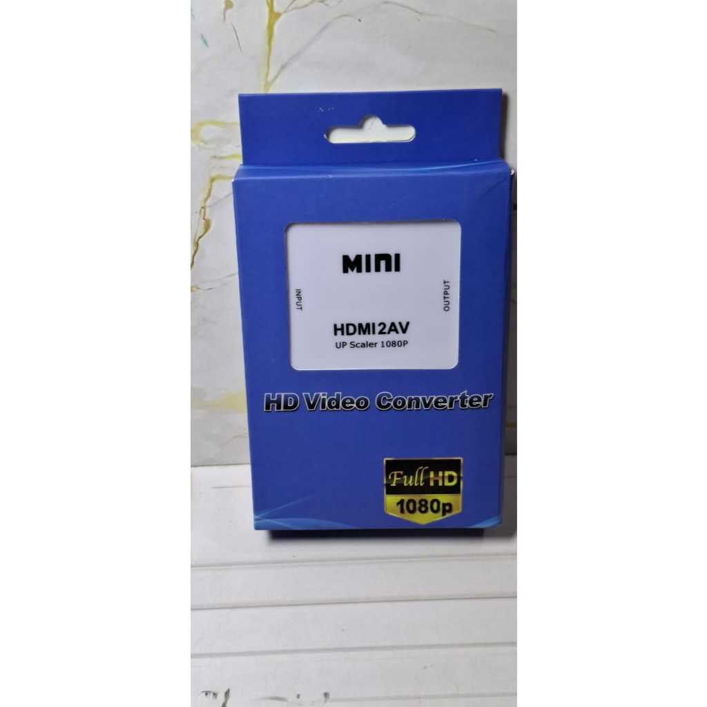 Converter Hdmi To RCA / Sambungan Hdmi Ke AV RCA Box / Jack Audio Vidio Adapter