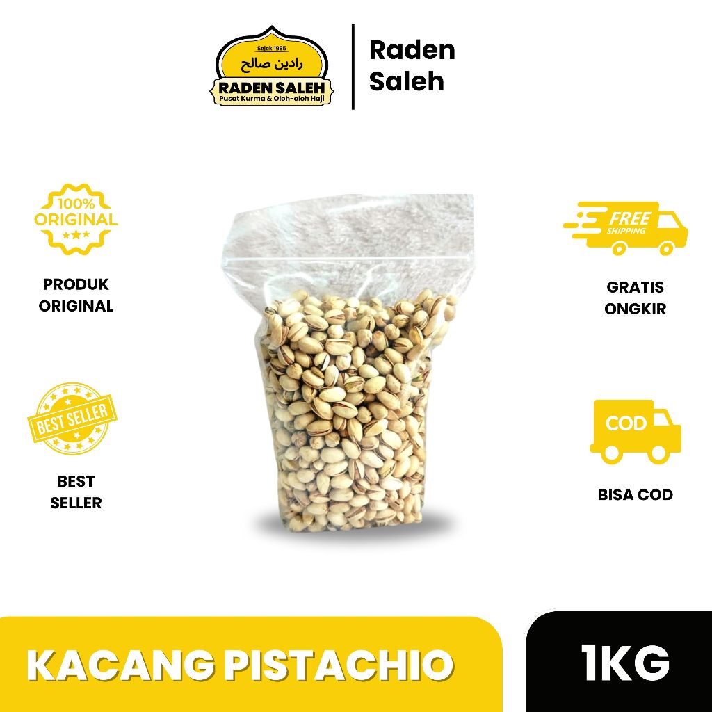 

Kacang Arab Pitachio Kemasan 1 kg / Pistasio USA / TURKI Oleh Oleh Haji Umroh