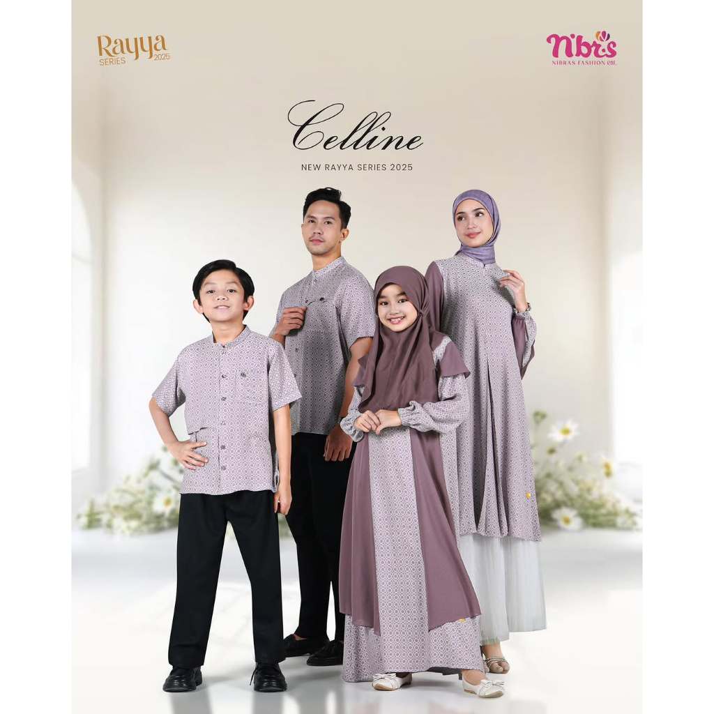 Baju Nibras CELINE TARO Nibras Sarimbit Lebaran RAYYA 2025 Sarimbit Muslimah