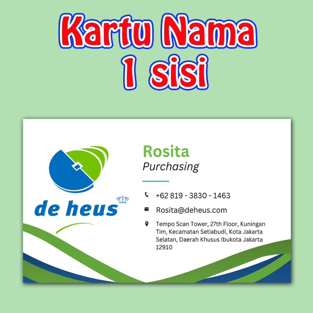 

CETAK KARTU NAMA 1 SISI / 2 SISI BAHAN ART CARTON 260 + KOTAK ( MURAH )