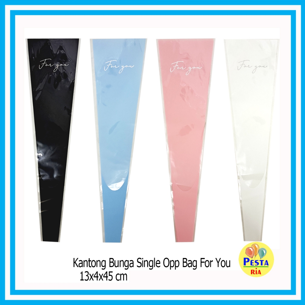 

Murah!! (10Lembar) Kantong Bunga Single Motif Bag For you uk 13x4x45cm, plastik bunga mawar, plastik cellophane tangkai mawar, plastik segitiga