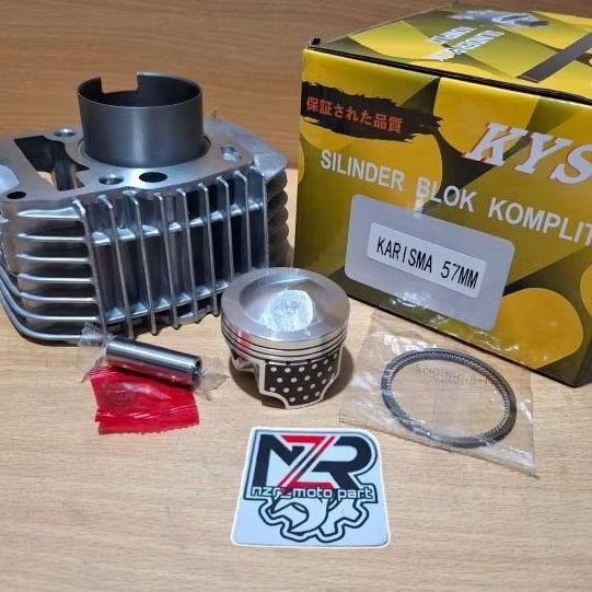 BLOK SEHER KHARISMA X 125 KPH 57 MM//BORING SET BORE UP HONDA SUPRA X 125 KIRANA KPH KYS//CYLINDER B