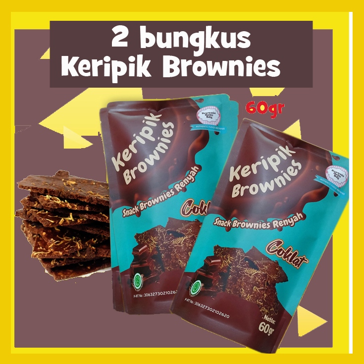

2 pcs Keripik Brownies Crispy Kering Browker Coklat Renyah Brownieholicbdg