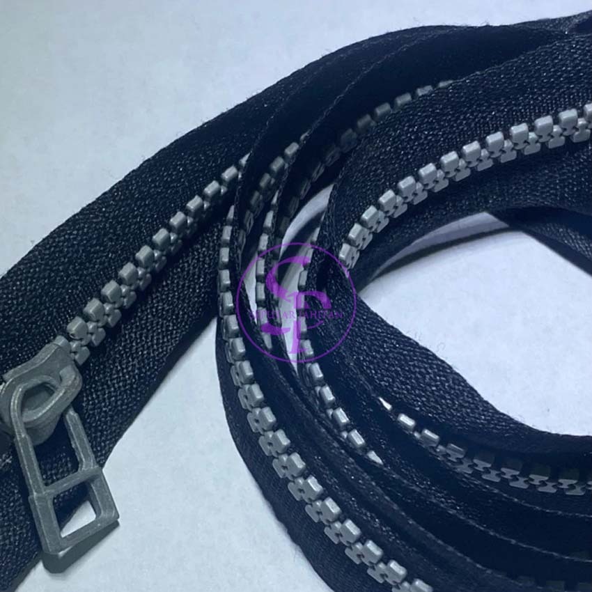 RESLETING ZIPPER SLETING JAKET SILVER NO 5 PANJANG 100 CM