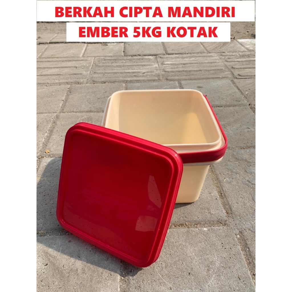 ember plastik bekas 5kg - pail plastik 5kg bekas komplit tutup