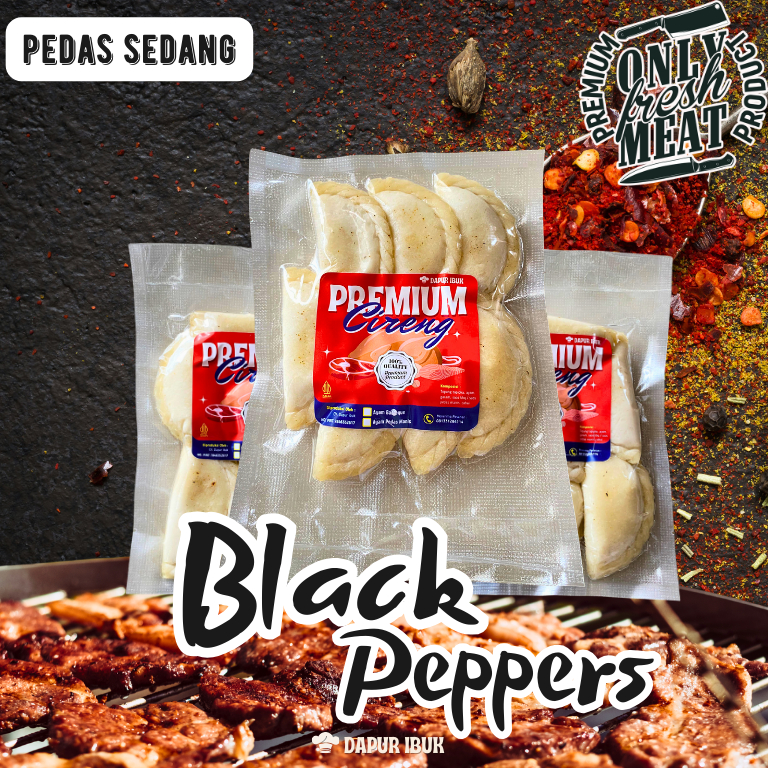 

CIRENG BESAR ISI AYAM BLACKPEPPERS by Dapur Ibuk | Tersedia 3 varian RASA | Isi 7pcs | Premium Quality