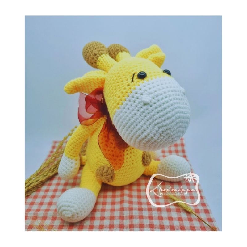 Boneka Rajut Jerapah Giraffe