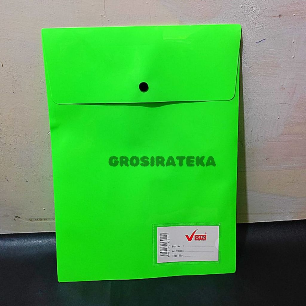 

TEMPAT FILE, CLIP FILE, MAP PLASTIK KANCING POLOS V ONE PORTRAIT LANDSCAPE