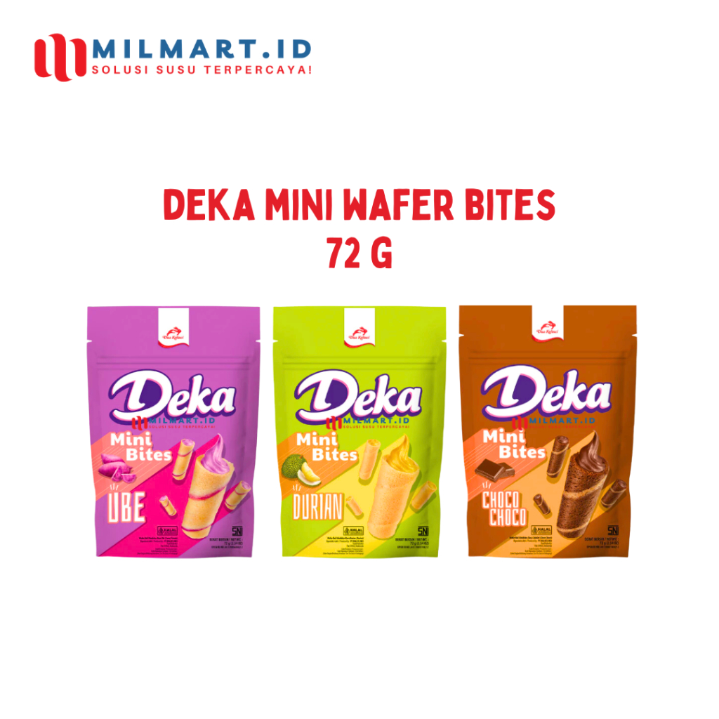 

DEKA BITES MINI WAFER UBE/CHOCO/DURIAN BISCUIT DEKA CAMILAN JAJANAN