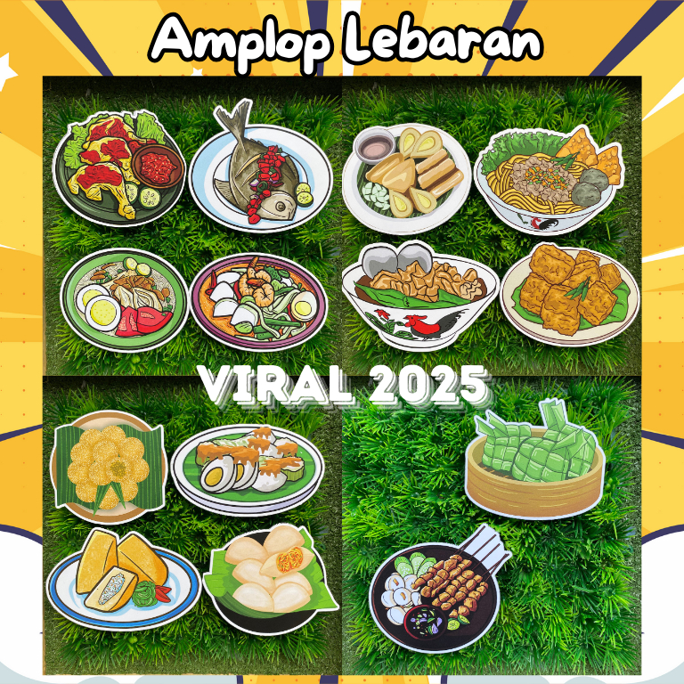 

Amplop Lebaran 3D Makanan Indonesia, Amplop Lebaran 2025 viral / Angpao THR Unik / Amplop Idul Fitri 2025