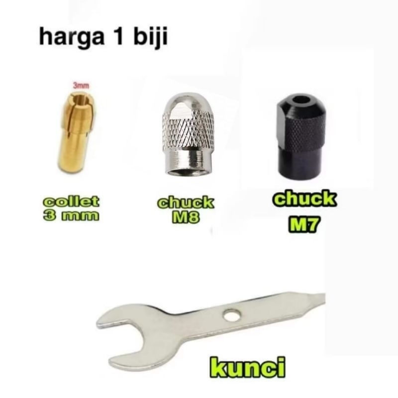 1 biji collet atau chuck kepala bor mini untuk mini drill