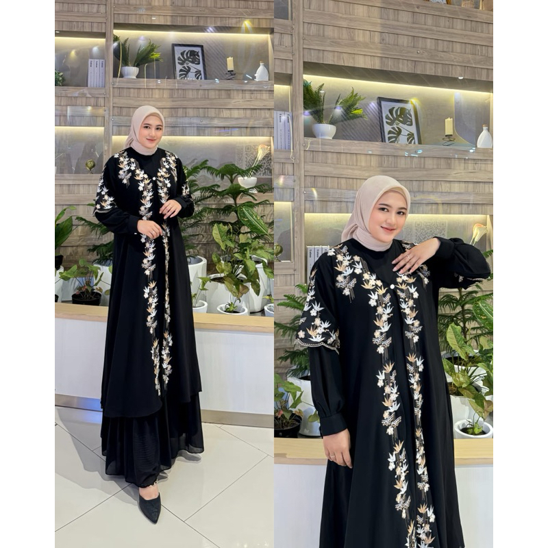 ABAYA HITAM,ABAYA HITAM KEKINIAN,ABAYA HITAM HAJI UMROH,ABAYA HITAM TERBARU